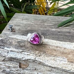 Sarda Sterling SIlver Ring with Pink Tourmaline